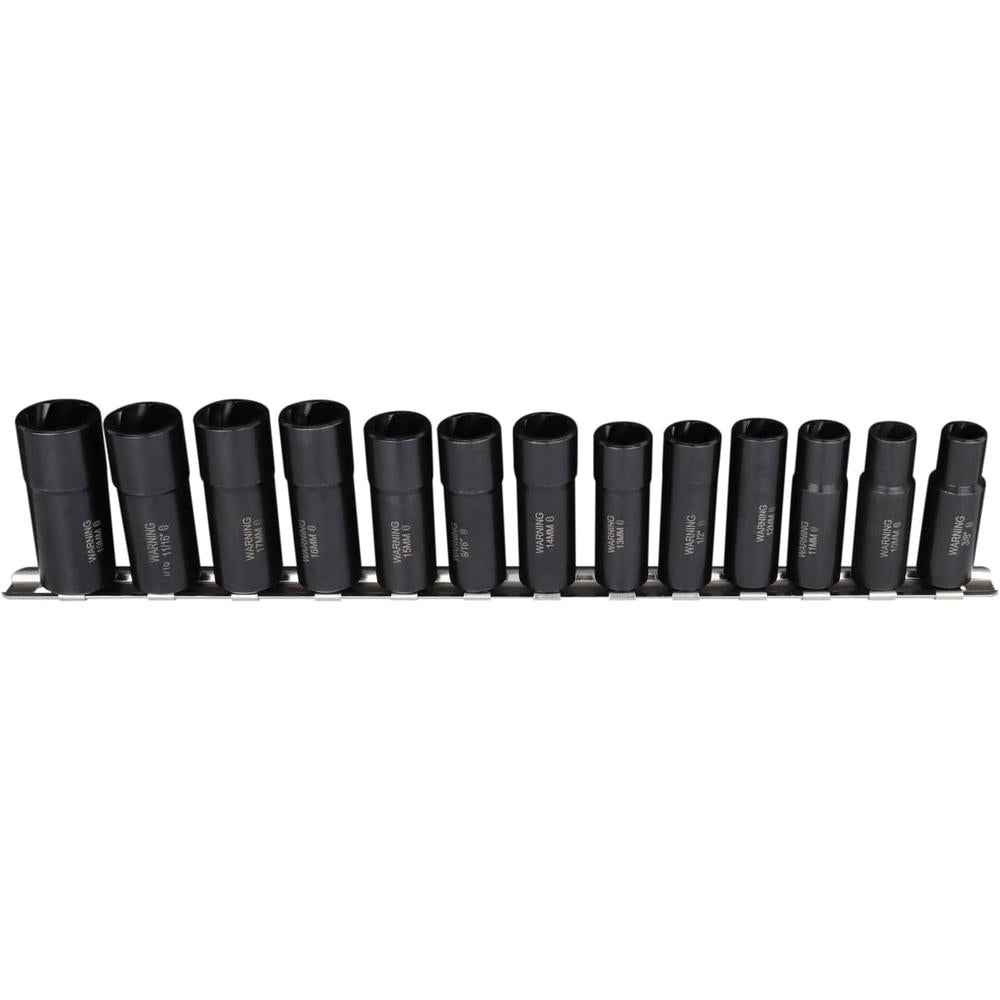 LTI Tools 4700 13 pièces 3/8" Drive Deep Well Twist Socket Système de retrait des fixations endommagées (comprend les douilles torsadées 4510-D-4519-D et 4620-D-4623-D)
