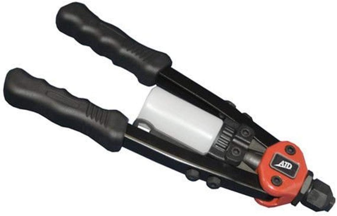 ATD Tools 5835 13" Heavy-Duty Hand Riveter with double compound hinges and core collection bottle