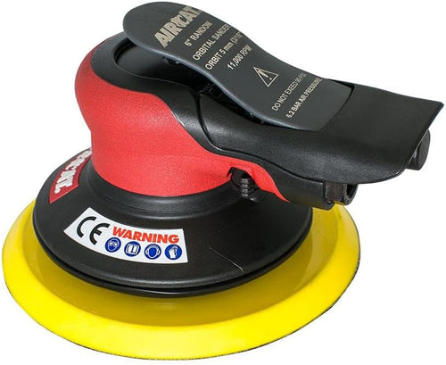 Ponceuse à main sans lubrifiant AirCat 6700-6-336. 6". Rouge/Noir
