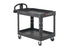 Rubbermaid Commercial Products RCPFG452088BLA Heavy-Duty Ergo Handle Utility Cart, Lipped Shelf, Medium, 500 lb Capacity - Black