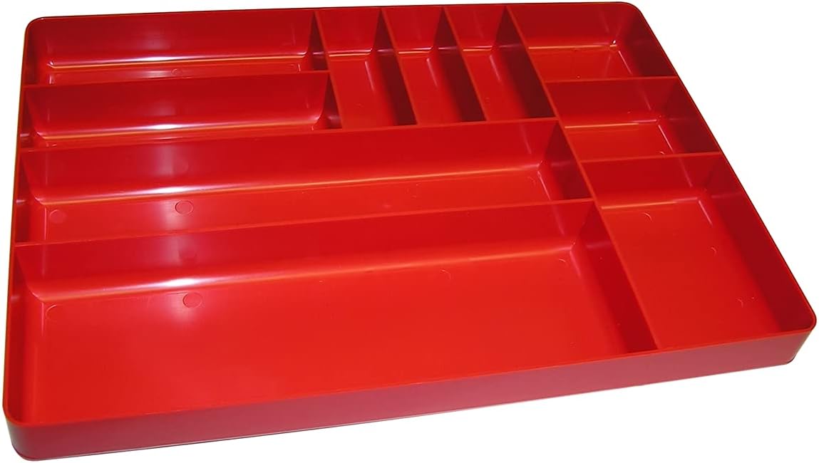 VIM Tools V510 Organiseur de plateau, 11" X16", 10 compartiments, plastique rouge