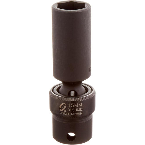 Sunex Tools 315UMD 3/8 in. Drive 15-mm Deep Universal Impact Socket