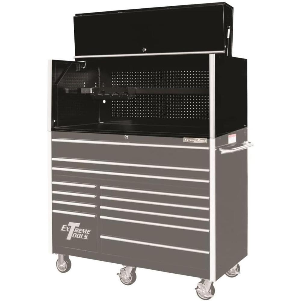 Extreme Tools RX552501HCBK Pro Hutch to Roller Cabinet, Black