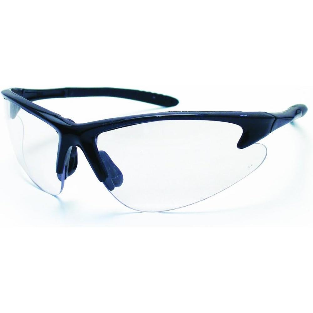 SAS Safety 540-0600 DB2 Safety Glasses - Black Frame - Clear Lens - Polybag