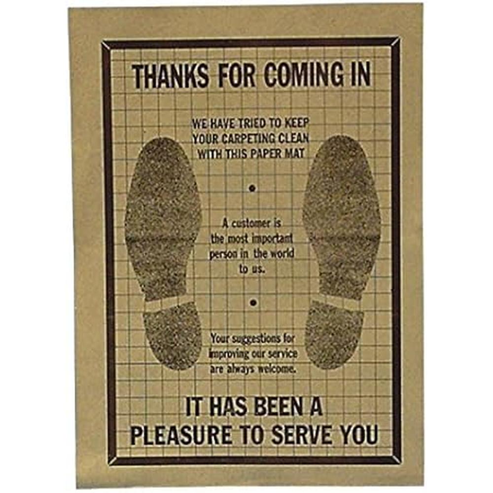 Tapis de sol en papier plastifié JohnDow Industries PFM-500P - Boîte de 500