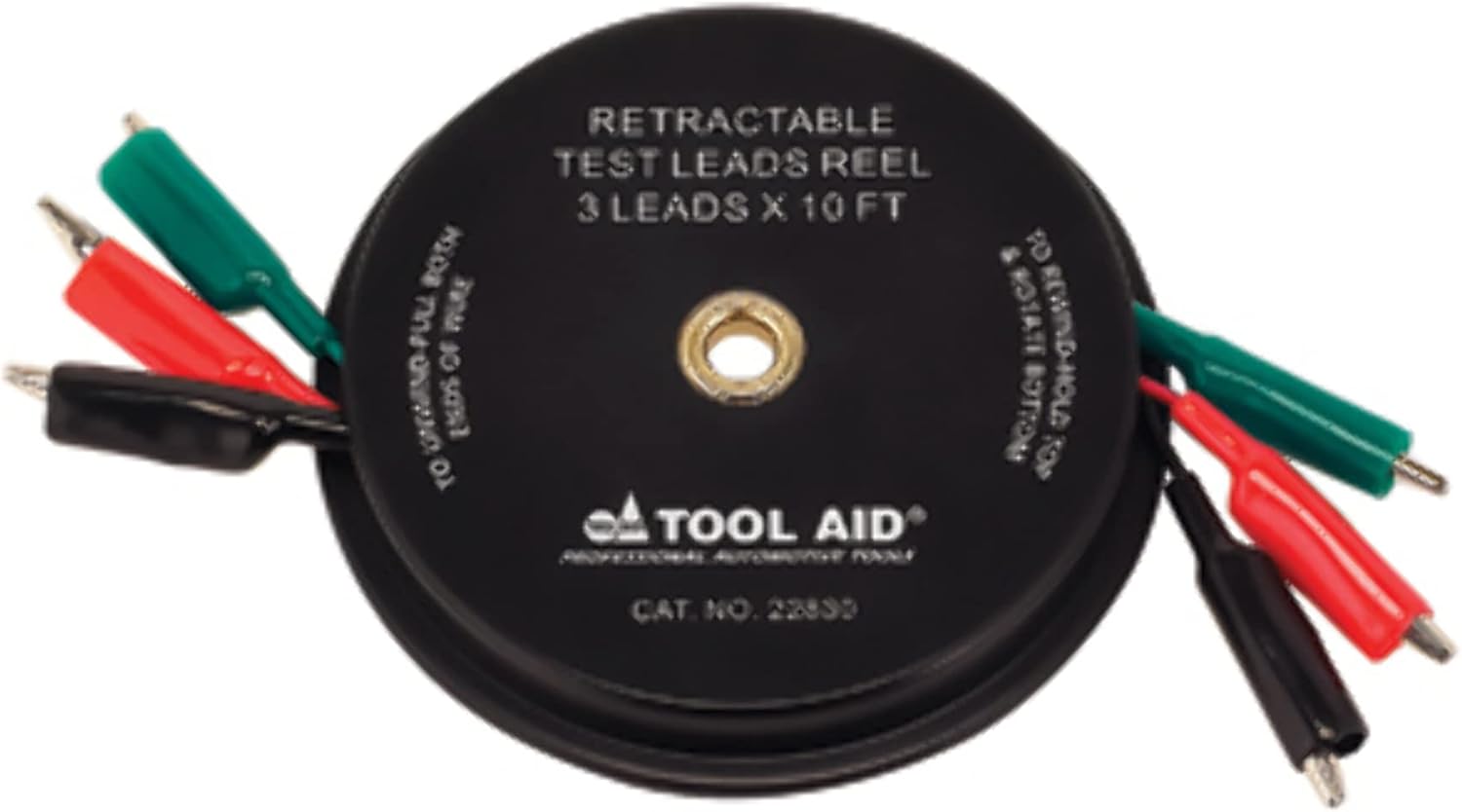 S&amp;G Tool Aid 22830 Câbles de test rétractables Reel-3 Leads X 10'