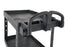 Rubbermaid Commercial Products RCPFG452088BLA Heavy-Duty Ergo Handle Utility Cart, Lipped Shelf, Medium, 500 lb Capacity - Black