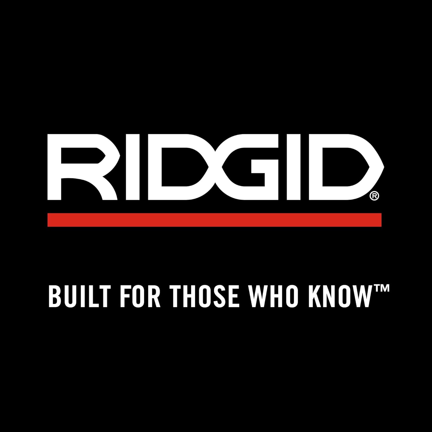 RIDGID Built For Those Who Know brand logo