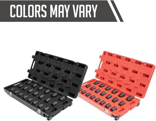 Sunex Tools 5692 21pc 1" Drive Fractional SAE Impact Socket Set (3/4" to 2")