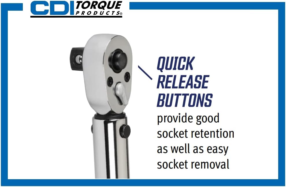 CDI Torque Products 1503MFRPH Clé dynamométrique micrométrique réglable 1/2" Gamme 20 à 150-Ft.lbs