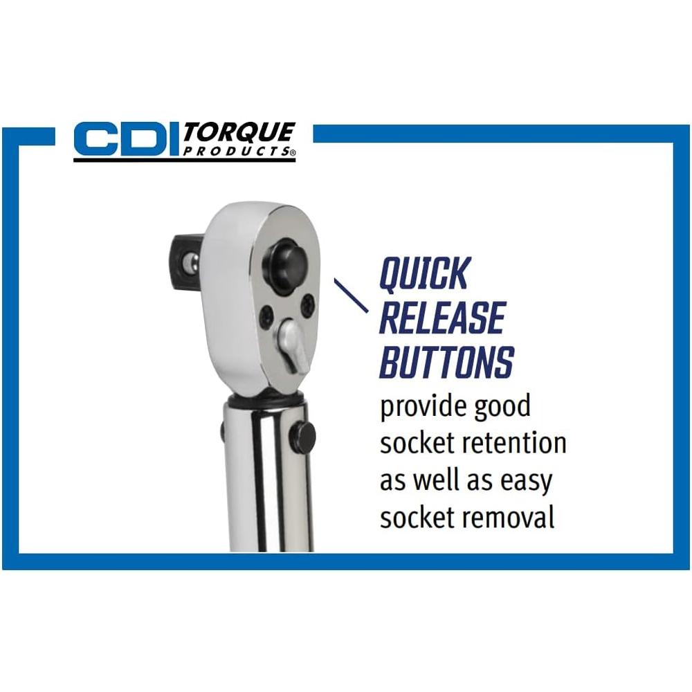 CDI Torque Products  1501MRMH 1/4"Drive Click Torque Wrench 150-Pound Capacity