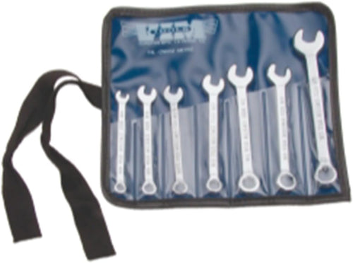 VIM Tools CW01M Metric comb. wrench Set 7 Pcs 4mm-9mm, tool roll