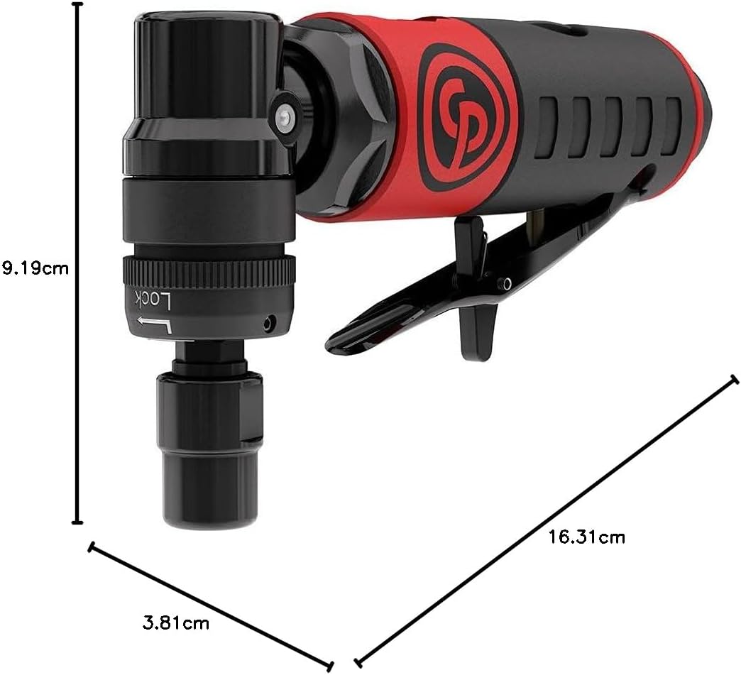 Chicago Pneumatic 7406 1/4" QUIET 90° ANGLE DIE GRINDER, .32 HP, 23,000 RPM