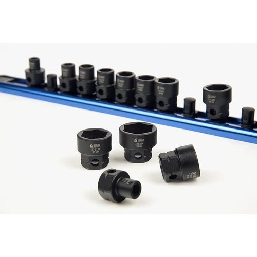 Sunex Tools 3362 3/8" Drive Low Profile Impact Socket Set with Hex Shank MM, 14 pieces