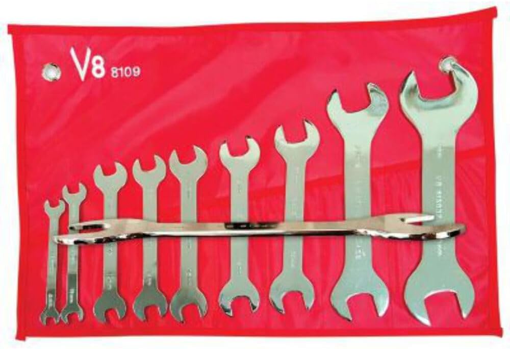 V8 Tools 8109 9PC SUPER THIN WRENCH SET, METRIC
