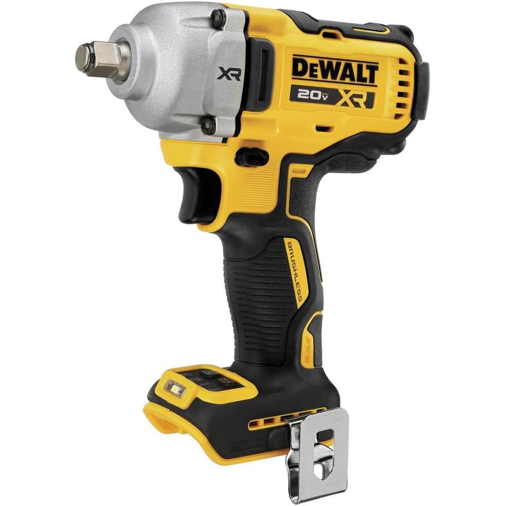 Dewalt DCF891B 20V MAX XR 1/2" CLÉ À CHOCS DE MOYENNE GAMME AVEC ENCLUME À ANNEAU DE PORC (OUTIL UNIQUEMENT), 600 FT-LBS, 0-2000 RPM