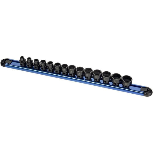 Sunex Tools 3362 3/8" Drive Low Profile Impact Socket Set with Hex Shank MM, 14 pieces