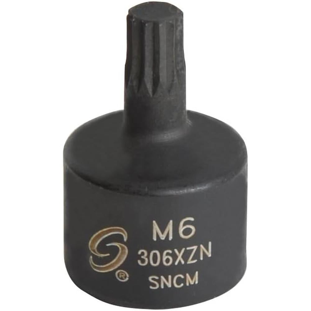 Sunex Tools 306XZN 3/8" Dr. M6 Stubby Triple Square Impact Socket