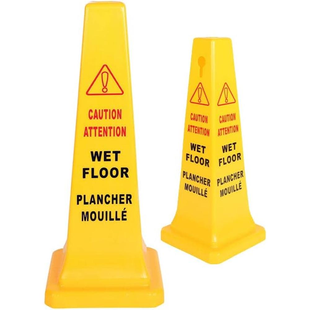 Tobeq 137200 E22 SMALL SAFETY CONE ENGLISH/FRENCH - 26" (CAUTION WET FLOOR)