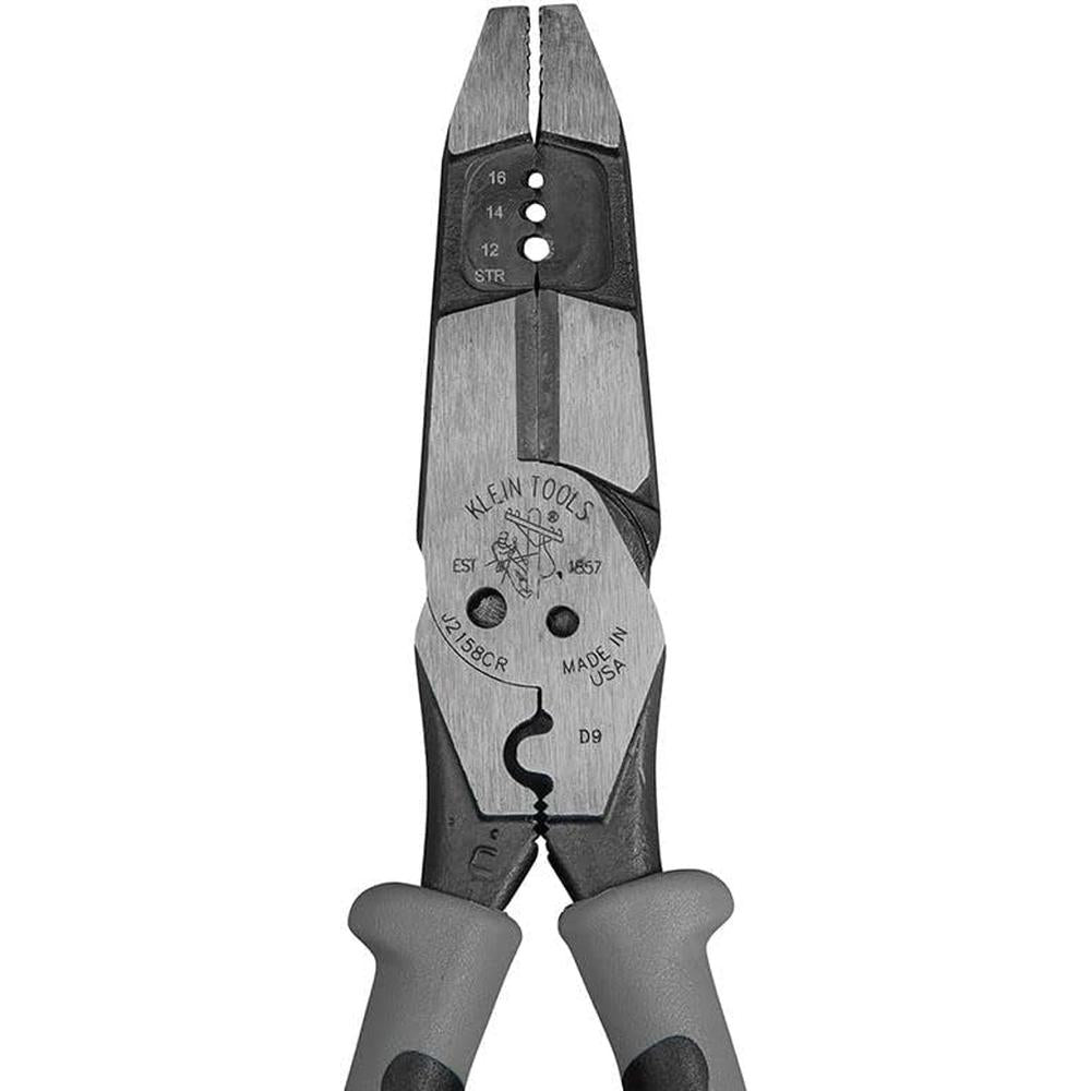 Pliers. Hybrid Multi Purpose Tool with Crimper. Bolt Shearing Holes & Stripper Klein Tools J215-8CR