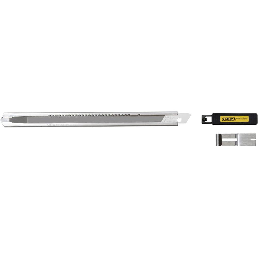 Olfa 5019 SVR-2 Couteau utilitaire à verrouillage automatique en acier inoxydable 9 mm