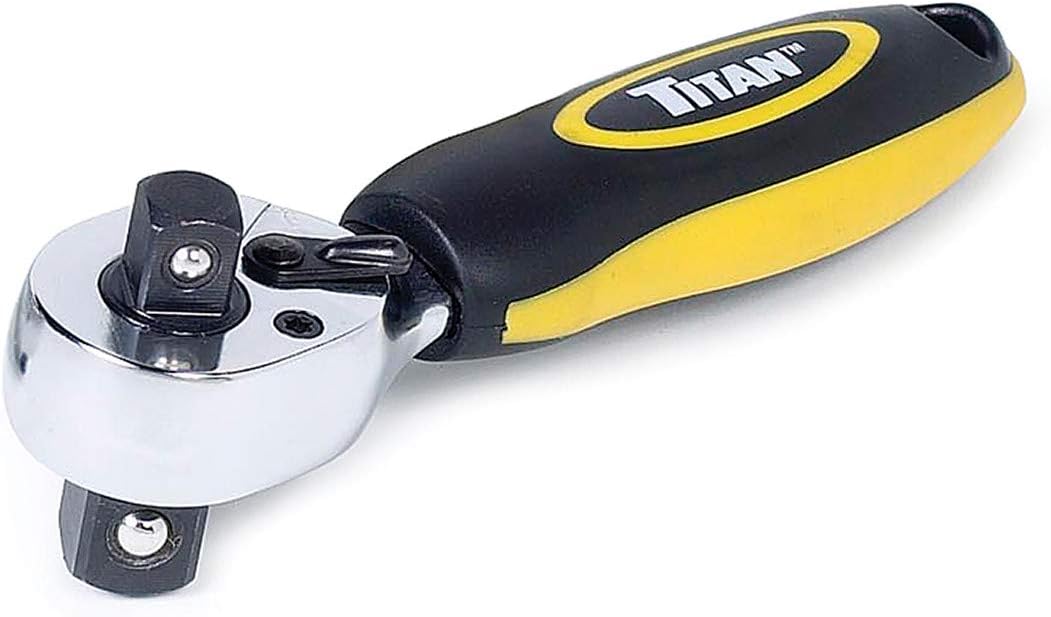 Titan Tools 12051 3/8 In. And 1/2 In. Drive Stubby Ratchet