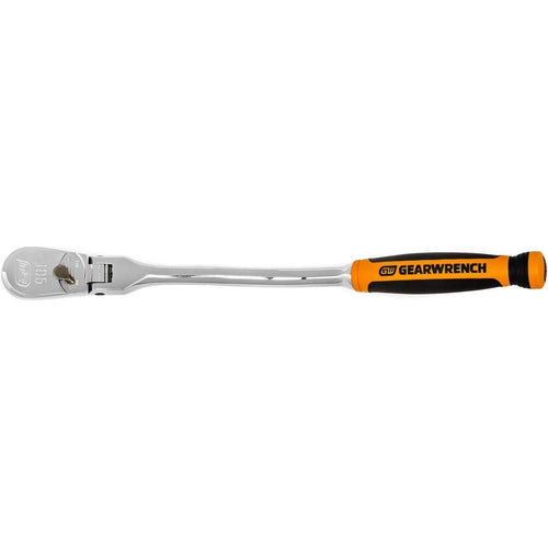 GearWrench 81213T 3/8" Drive 90-Dent 12-1/4" Dual Material Offset Flex Head Teardrop Ratchet