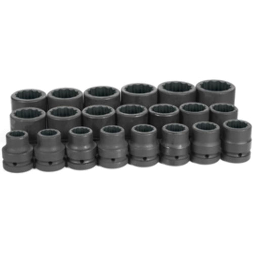 Gray Pneumatique 9121 1" Dr. 21 Pc. Ensemble fractionné 3/4" à 2" - 12 points