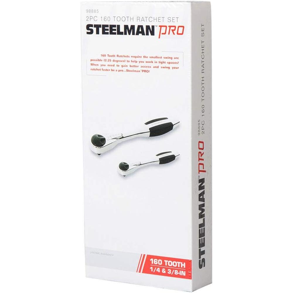 Steelman Pro 98885 160 Tooth 2-Piece Ratchet Set