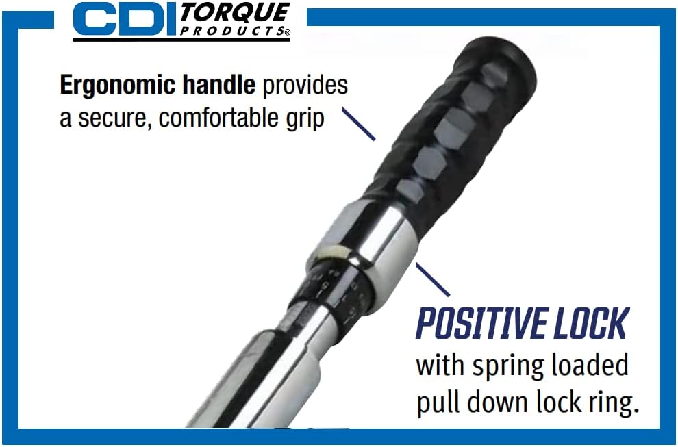 CDI Torque Products 1503MFRPH Clé dynamométrique micrométrique réglable 1/2" Gamme 20 à 150-Ft.lbs