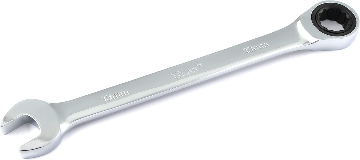 Titan Tools 12513 13 mm 12 pt. Ratcheting Combination  Wrench