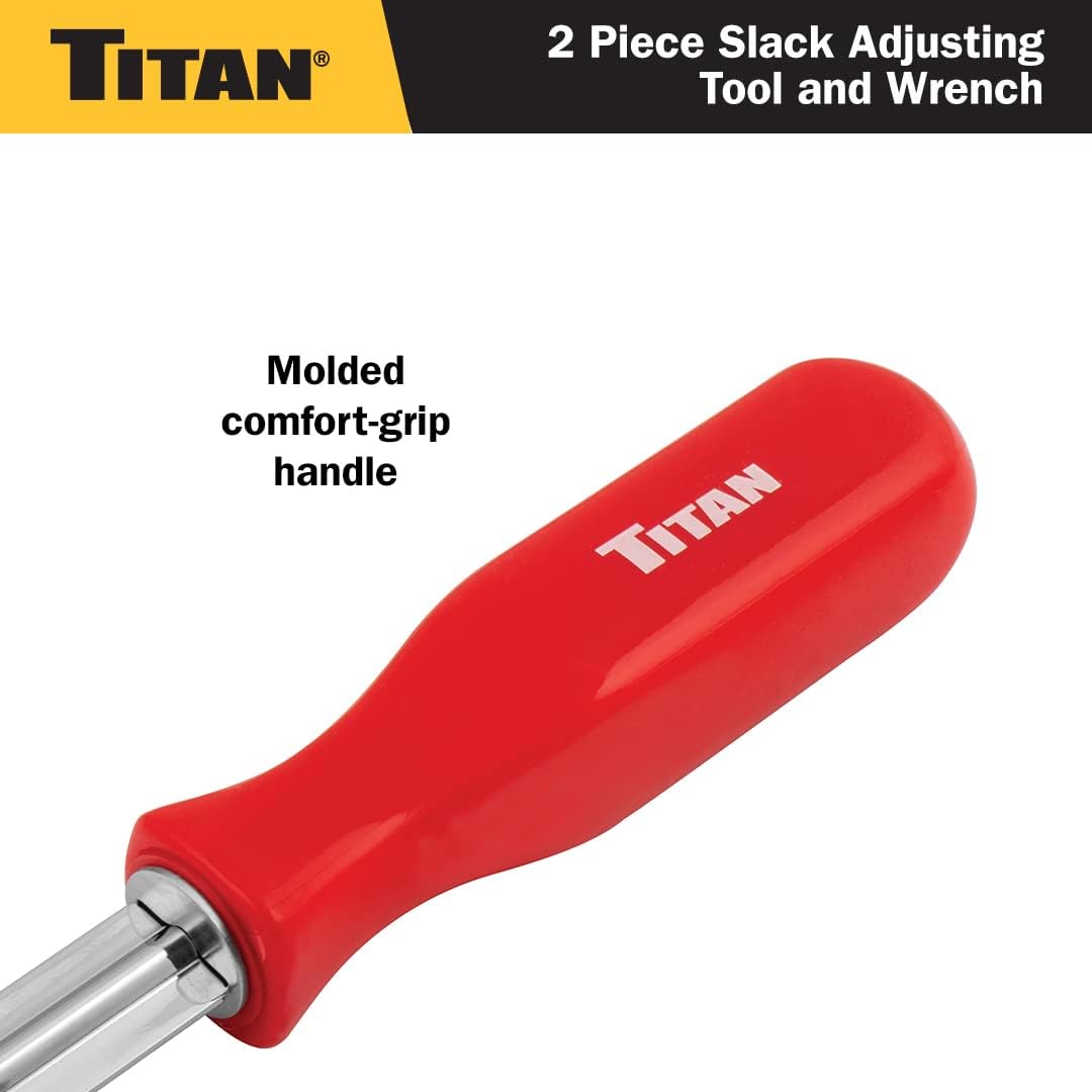 Titan Tools 85512 2-PC. MERITOR BRAKE SLACK ADJUSTING FORK-END TOOL AND 5/16" DOUBLE SQUARE RATCHET WRENCH KIT
