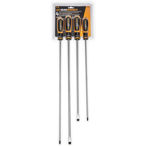Jeu de tournevis extra-longs à double matériau GearWrench 80069H, 4 pièces