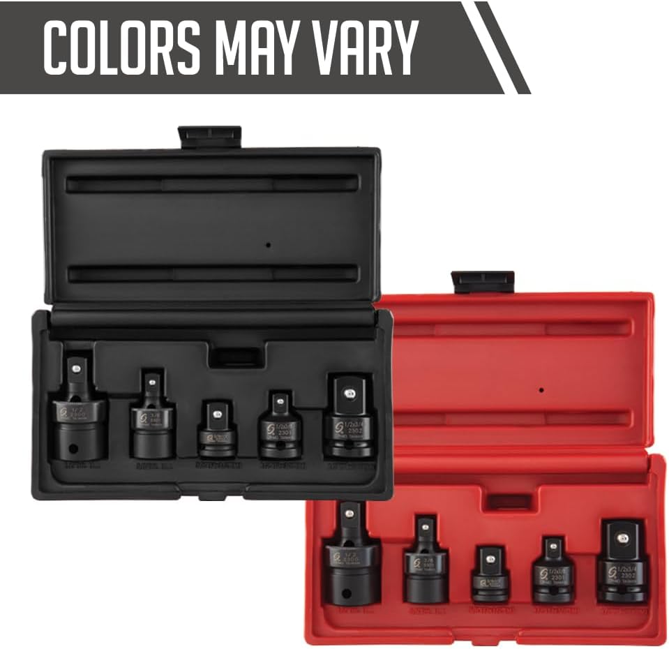 Sunex Tools 3305 International 3305 5 Pc. 3/8" & 1/2" Dr. Adapter and Universal Joint Impact Set