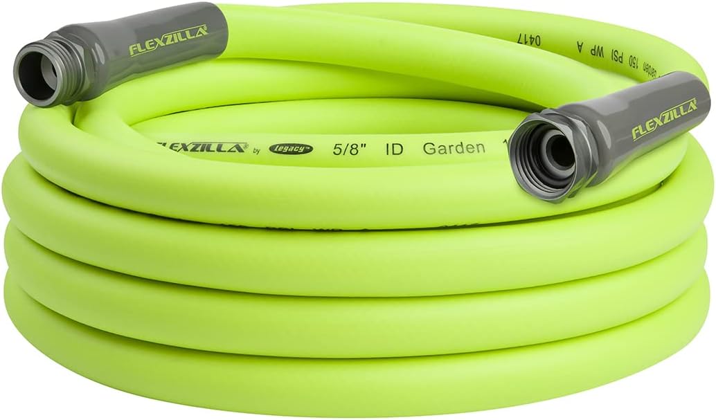Legacy Manufacturing HFZG525YW Flexzilla Garden Hose, 5/8" X 25', 3/4" - 11 1/2 GHT Fittings