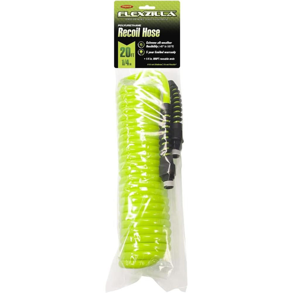 Legacy LP1425AFZ Flexzilla 1/4" x 25' Polyurethane Recoil Hose