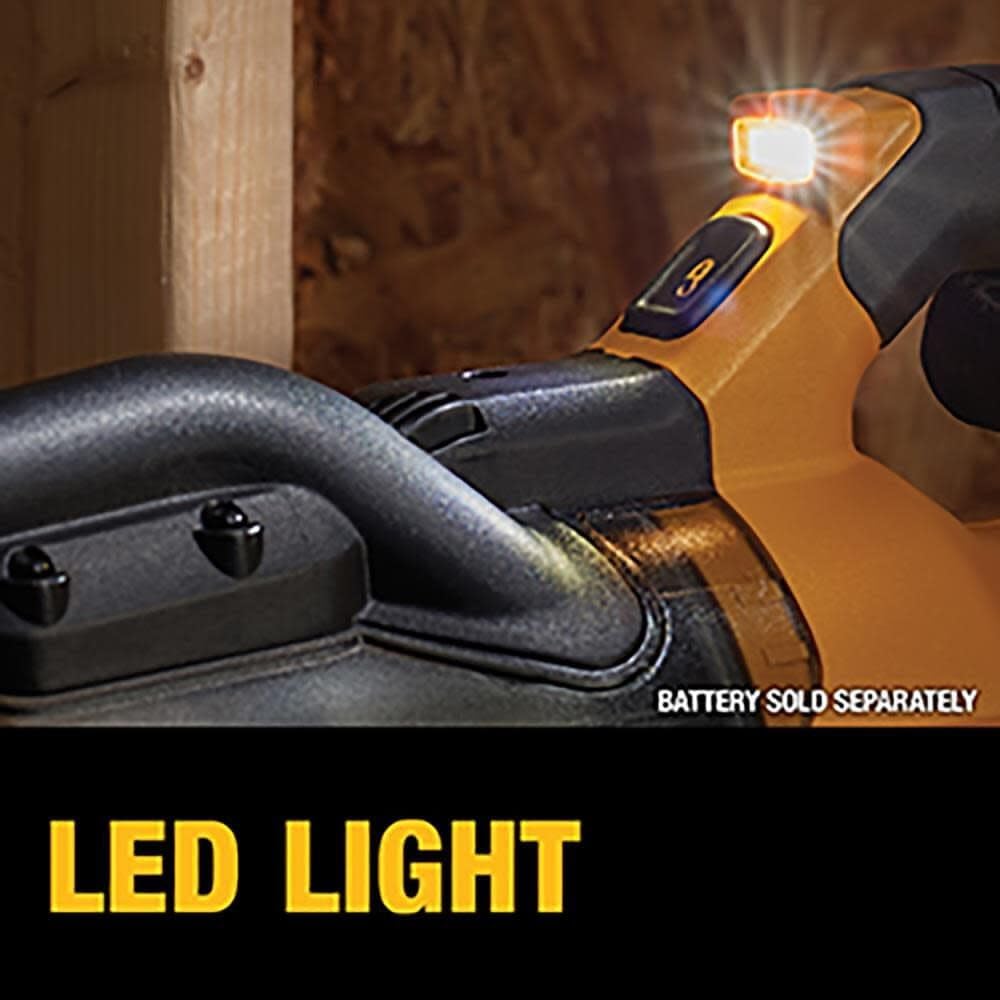 Dewalt DCV501HB ASPIRATEUR À MAIN SEC 20V MAX AVEC 7 ACCESSOIRES (OUTIL NU), 46 CFM, LUMIÈRE LED, FILTRATION HEPA