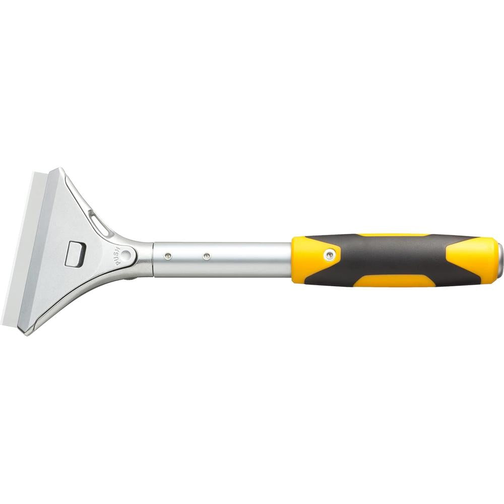 Olfa XSR-300 12" Long Extra Heavy Duty Scraper, 4" Wide Dual-Edge Blade, Steel Striking End, Rubber Grip
