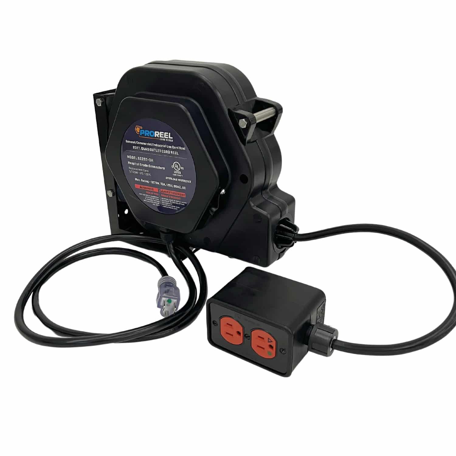 Alert Stamping ALT-8675MFT 75' 14/3 SJTOW Tri Tap Retractable Cord Reel