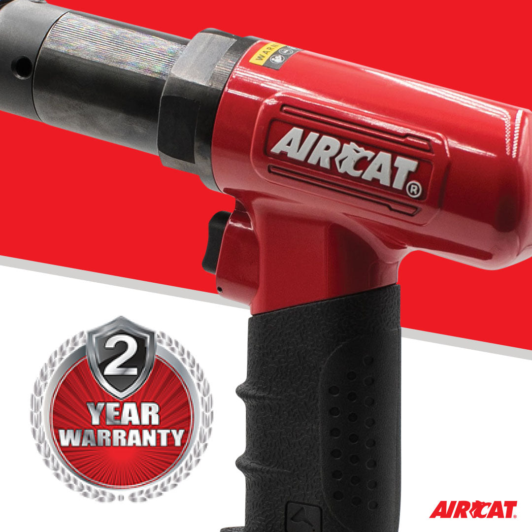 Aircat 5250-A-T Air Hammer close-up with 2-year warranty badge
