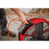 Milwaukee Tool 0821-20 M18 Brushless 18" Fan - AC extension cord plug-in lifestyle shot on job site