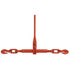 American Power Pull 13070 Ratchet Load Binder 5/16in.-3/8in. 5400 lb WLL, red steel ratchet binder with chain hooks