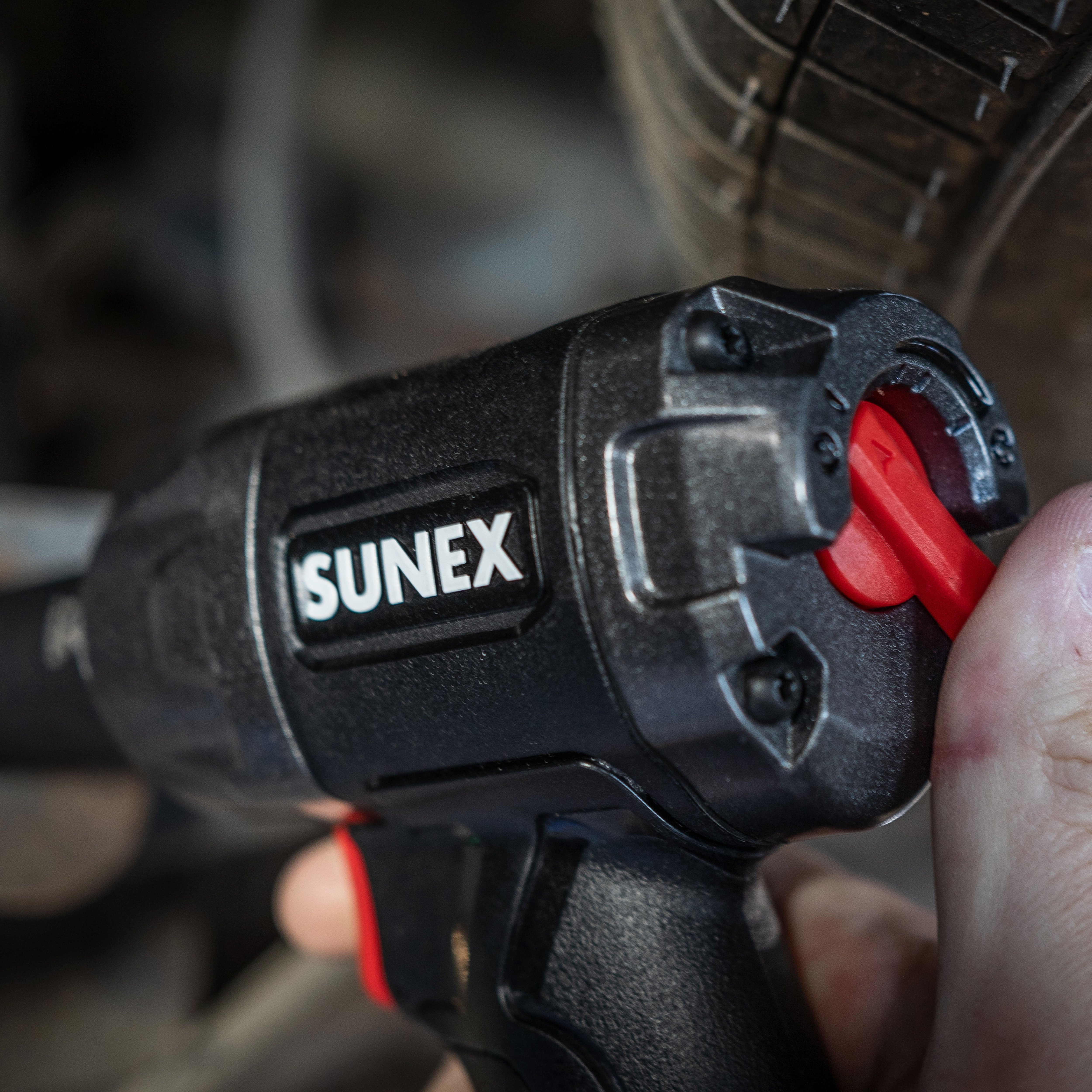 Sunex Tools SX3802 3/8" Drive Magnesium Composite Impact Wrench - glass-filled nylon handle grip