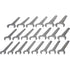 Grip-On Tools 90185 21-Piece SAE Jumbo Service Wrench Set, chrome polished open-end wrenches laid out in rows