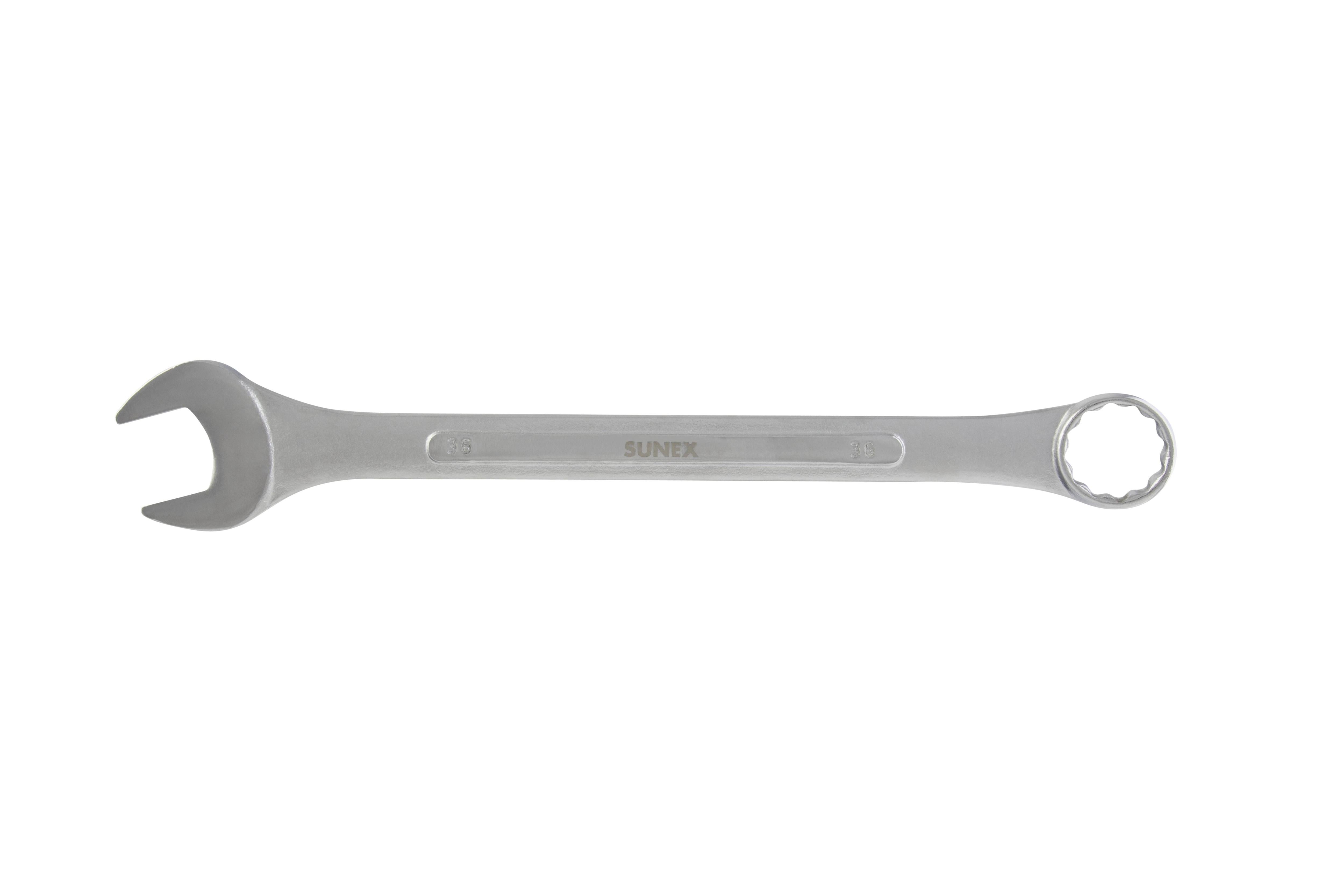 Sunex Tools 936A 36mm Raised Panel Jumbo Combination Wrench, CR-MO alloy steel, 12-point box end, chrome finish