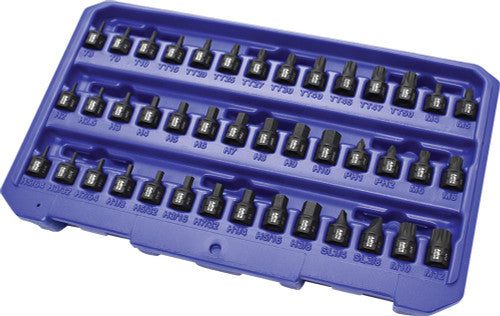 Astro Pneumatic 78142 Master 42-Piece 1/4" Drive Low Profile Nano Impact Bit Socket Set - MPR Tools & Equipment
