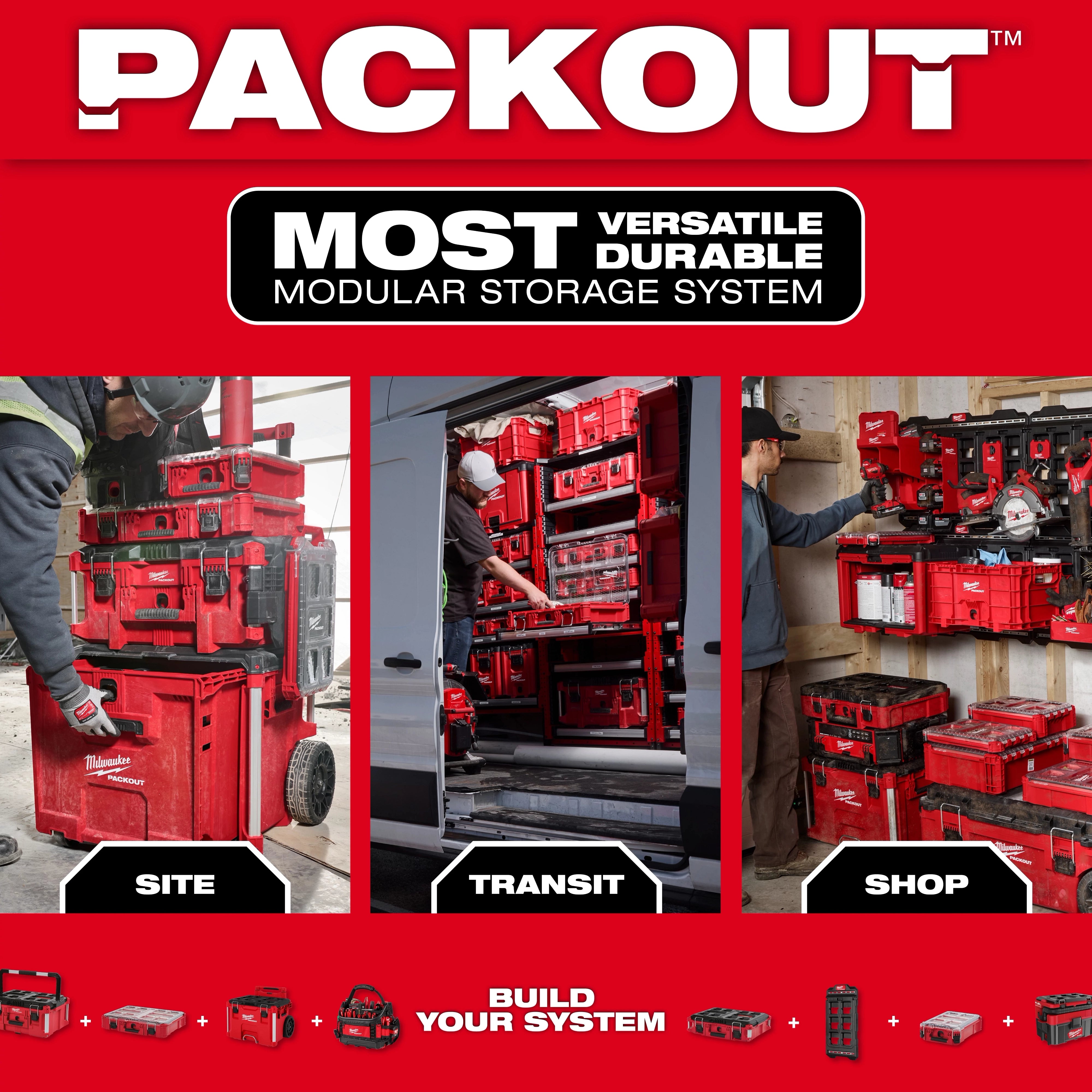 Milwaukee PACKOUT 6-Inch Curved Hook lifestyle shop view