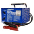 Associated Equipment 6010B Heavy Duty Portable Bench Charger 6/12/24V 60/60/30A with 230A crank assist, blue steel enclosure, chrome handle, and 500A insulated clamps