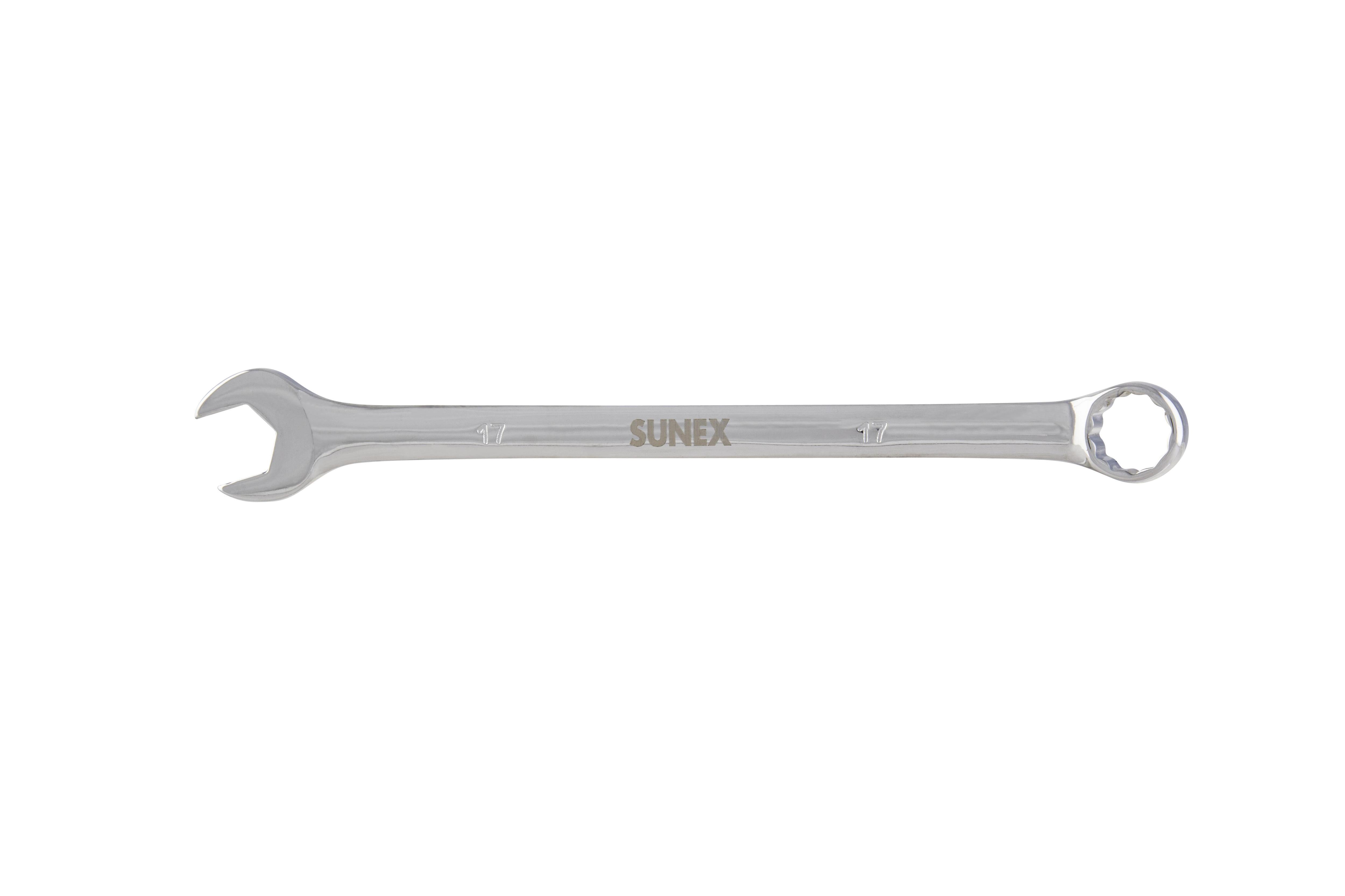 Sunex Tools 991717MA 17mm Full Polish Combination Wrench, drop forged alloy steel with open and box ends