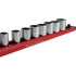 Gain de temps du mécanicien LAS38 3/8" Dr. 1-Row Lock-A-Socket Rail